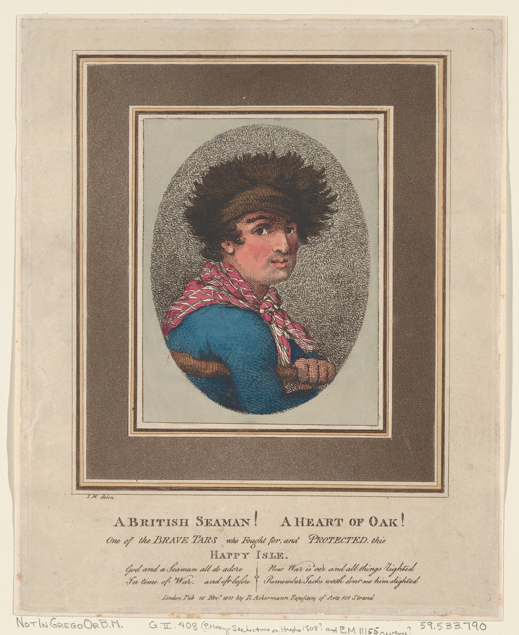 Een Britse zeeman! Een hart van eikenhout!, 15 november 1801 door Thomas Rowlandson