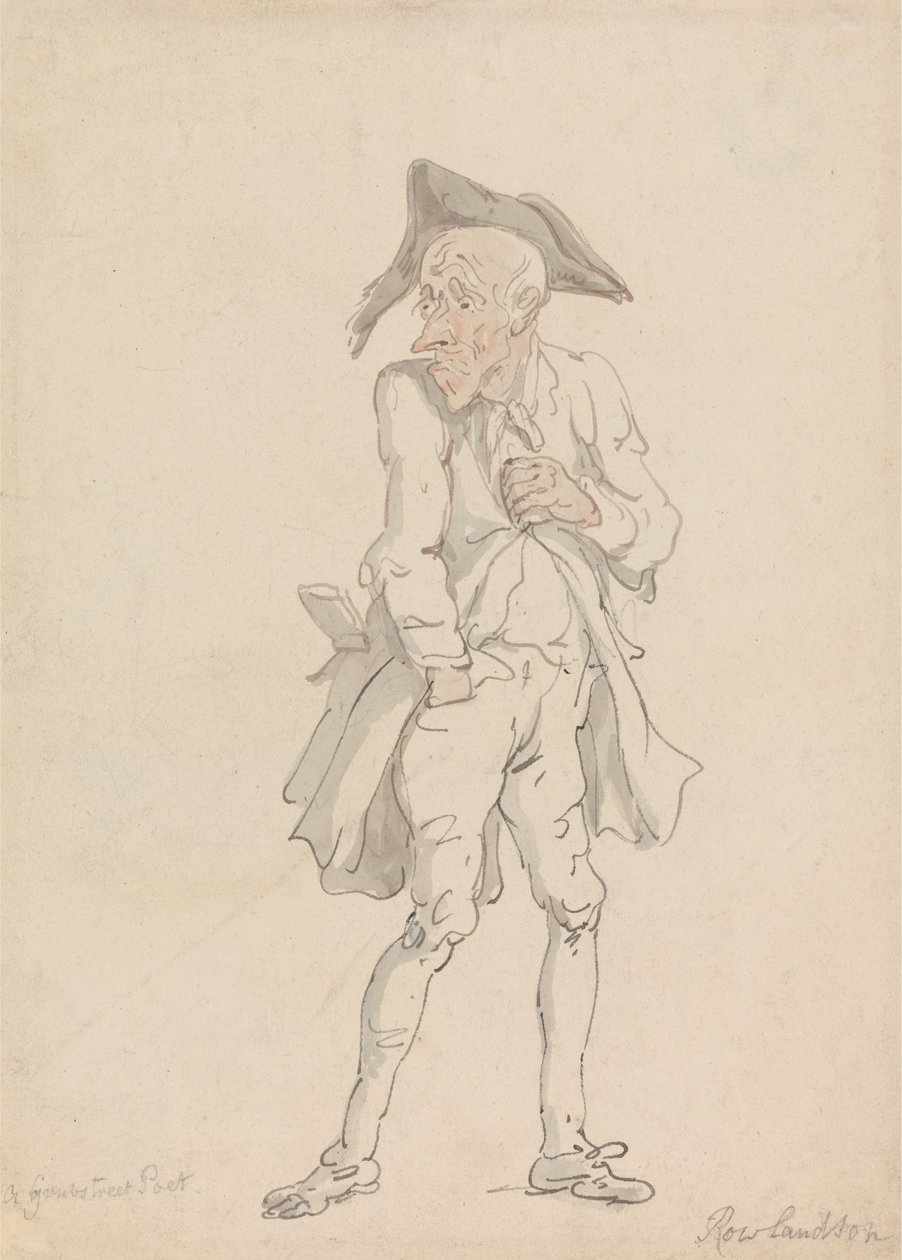 Een dichter uit Grub Street door Thomas Rowlandson