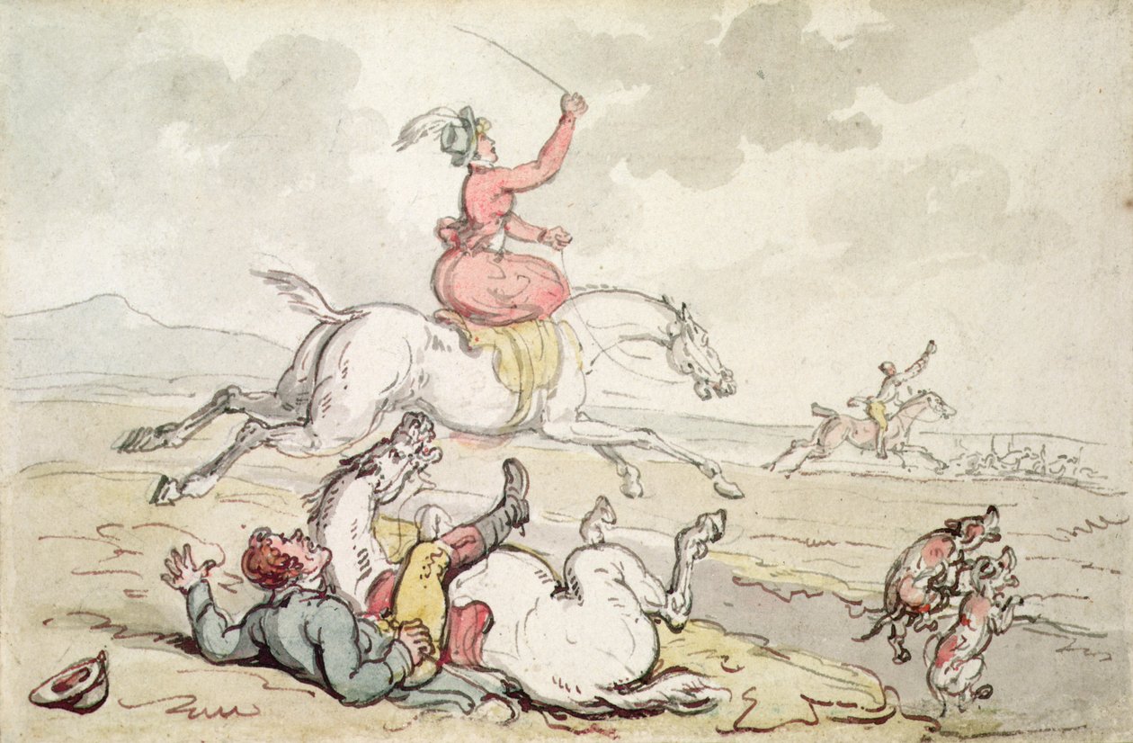 Een jachtincident door Thomas Rowlandson