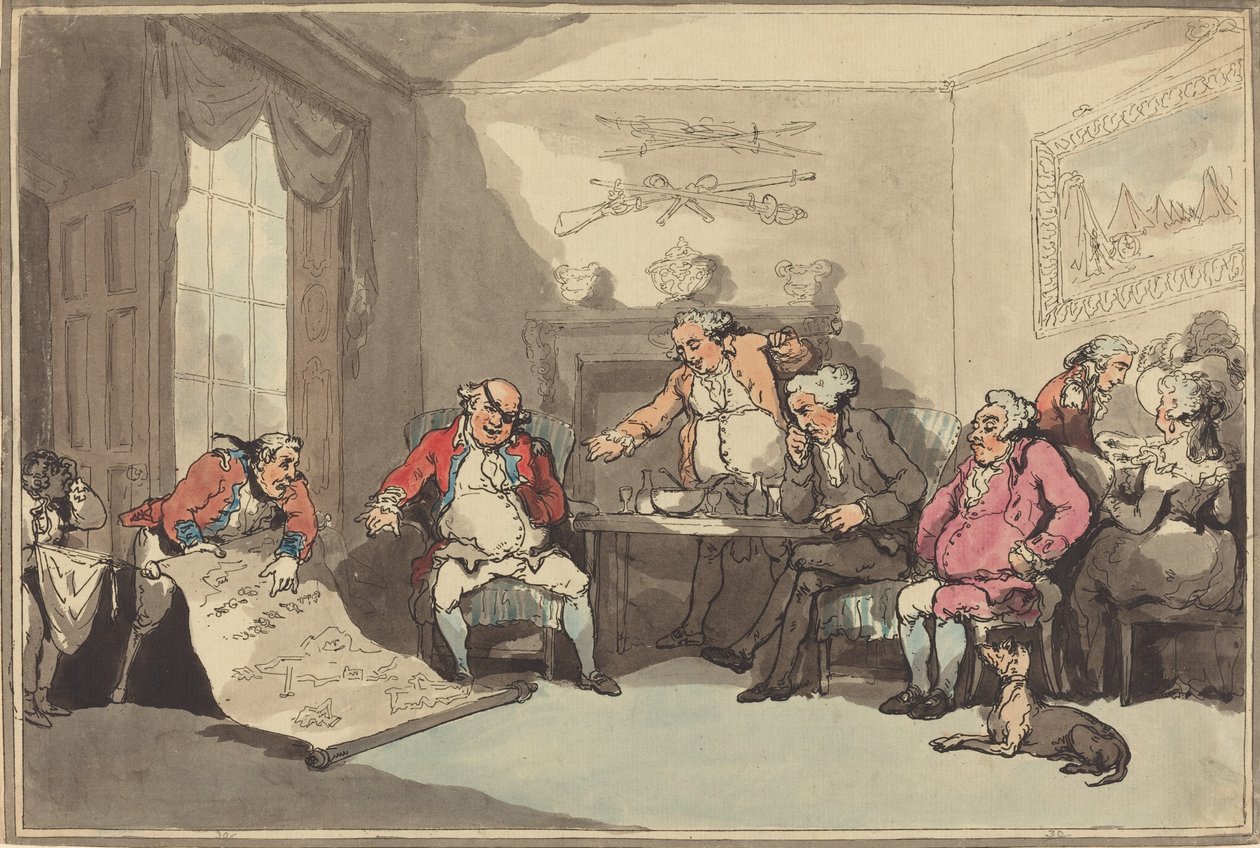 Een militiebijeenkomst, waarschijnlijk 1799 door Thomas Rowlandson