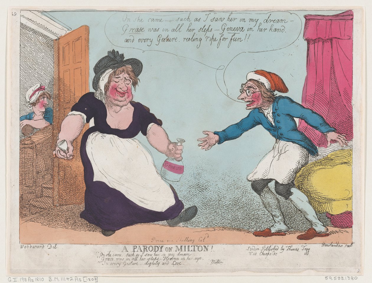 Een parodie op Milton, 1807 door Thomas Rowlandson