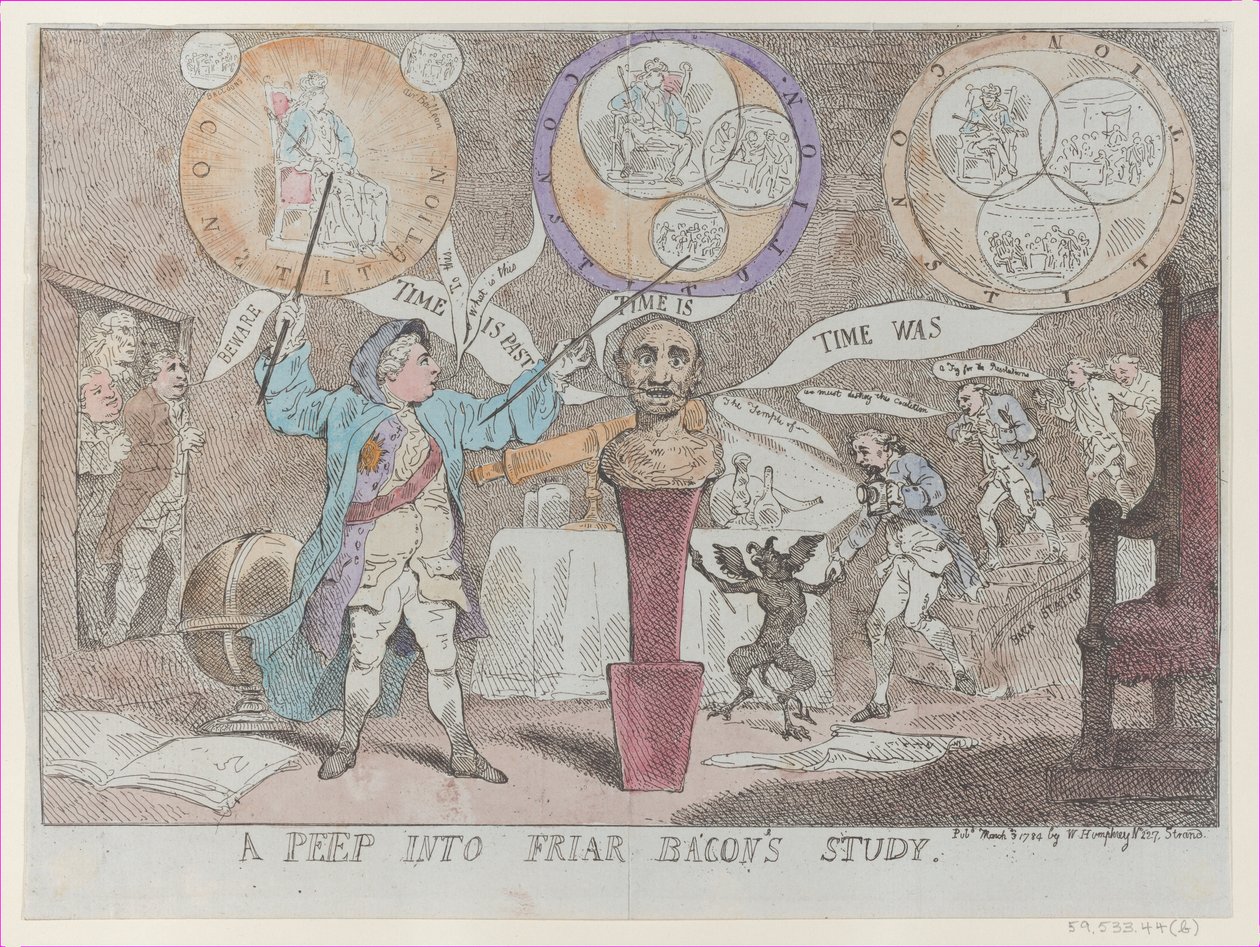 Een Blik in de Studie van Broeder Bacon, 3 maart 1784 door Thomas Rowlandson