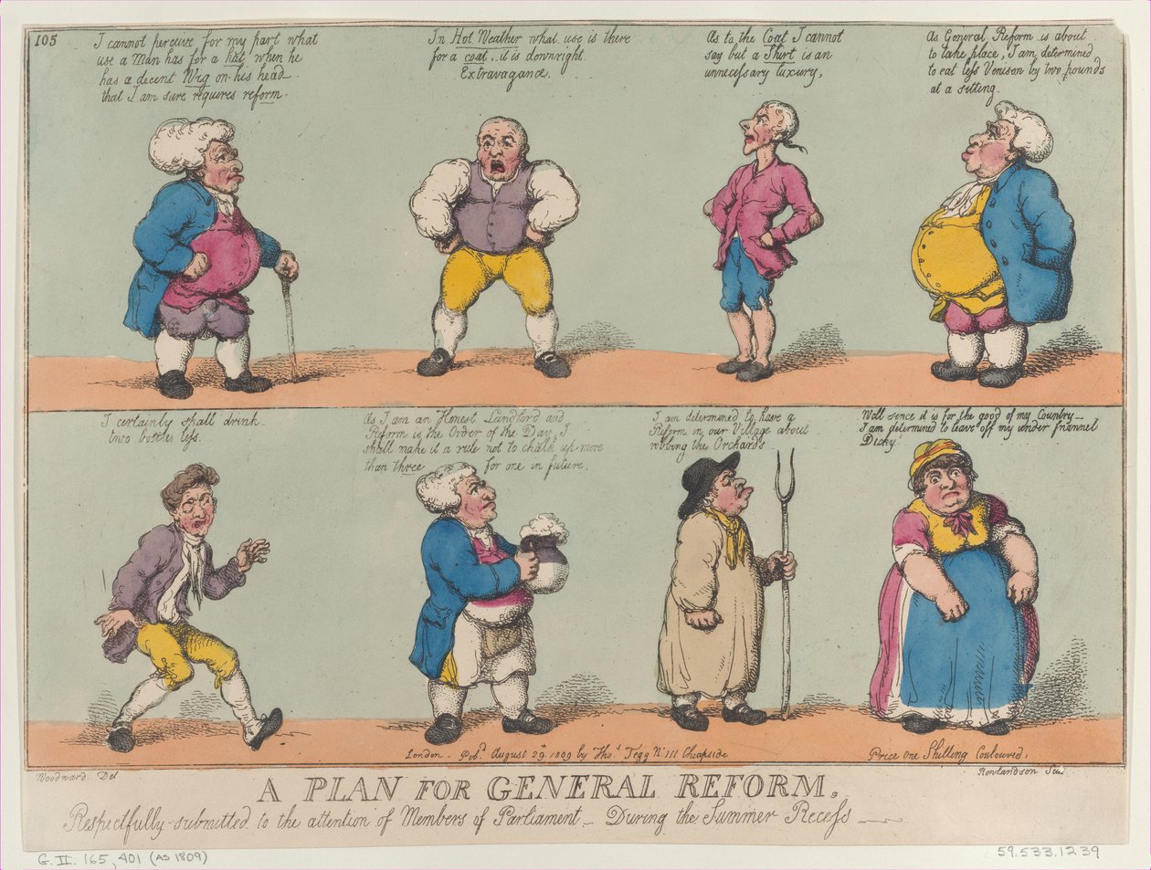Een Plan voor Algemene Hervorming, Respectvol ingediend ter aandacht van Leden, 29 augustus 1809 door Thomas Rowlandson