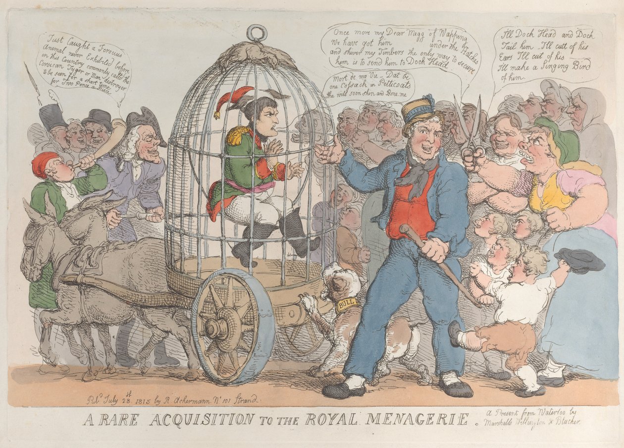Een Zeldzame Aanwinst voor de Koninklijke Menagerie, 28 juli 1815 door Thomas Rowlandson