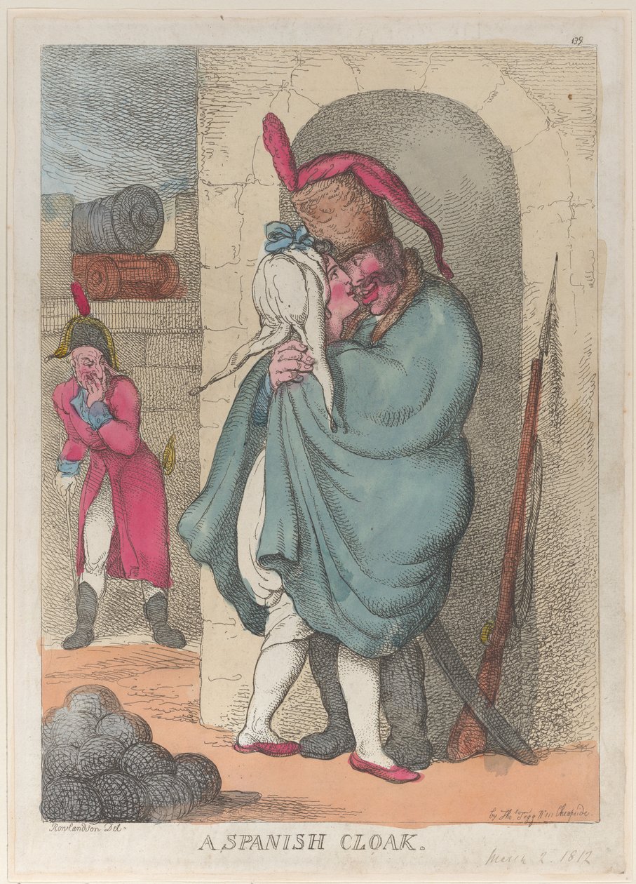 Een Spaanse mantel, 2 maart 1812 door Thomas Rowlandson