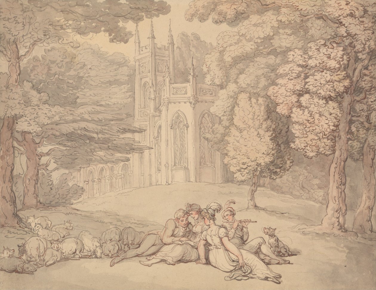 Een zomerse idylle door Thomas Rowlandson