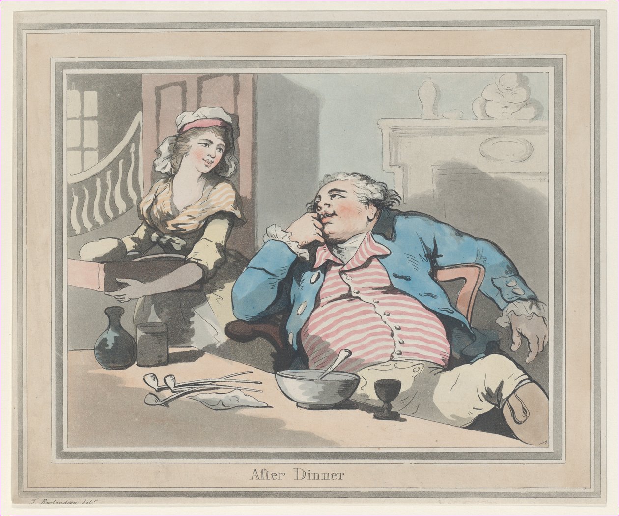 Na het diner, 1790 door Thomas Rowlandson