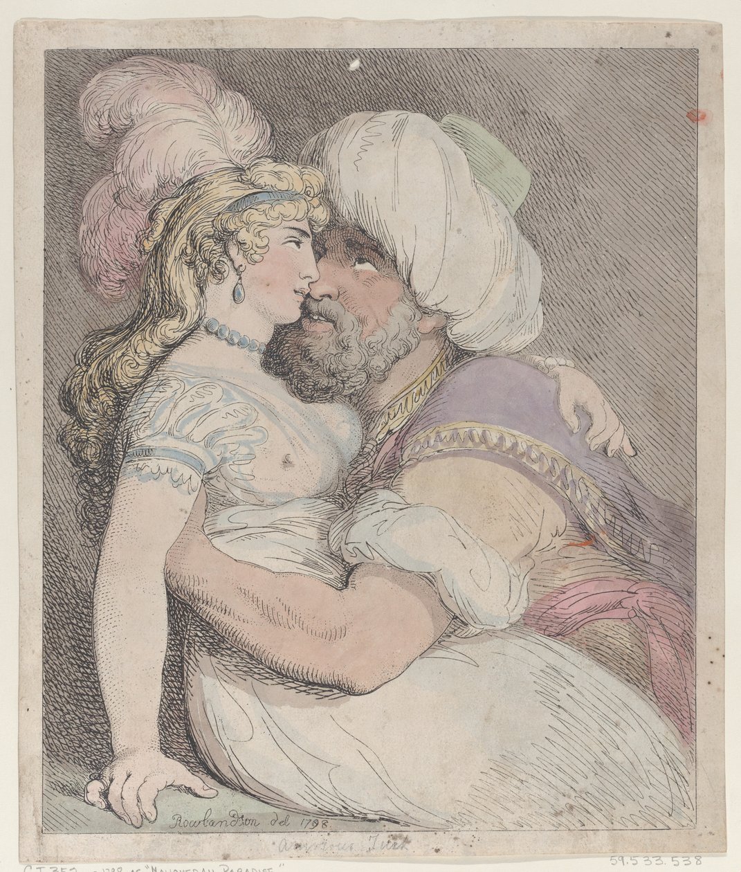 Een verliefde Turk door Thomas Rowlandson