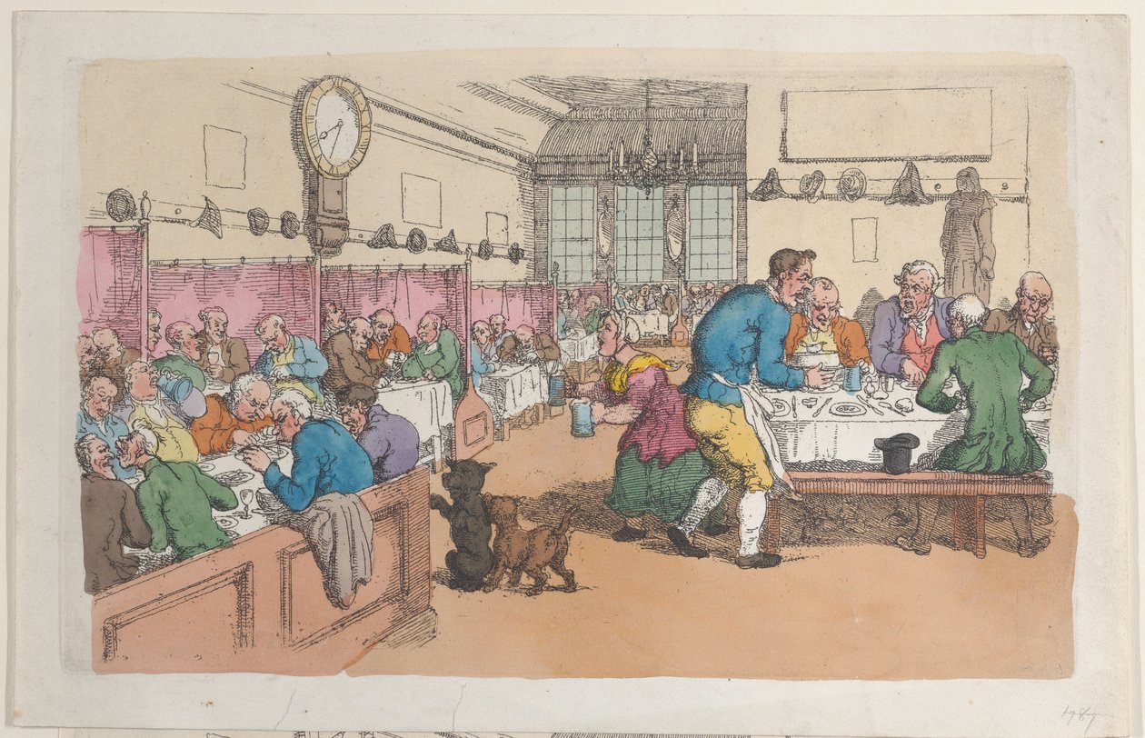 Een eetgelegenheid door Thomas Rowlandson