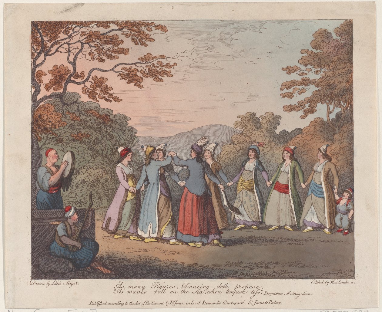Zoveel figuren, dansen stelt voor, als golven rollen op de zee, wanneer storm..., 31 juli 1804 door Thomas Rowlandson