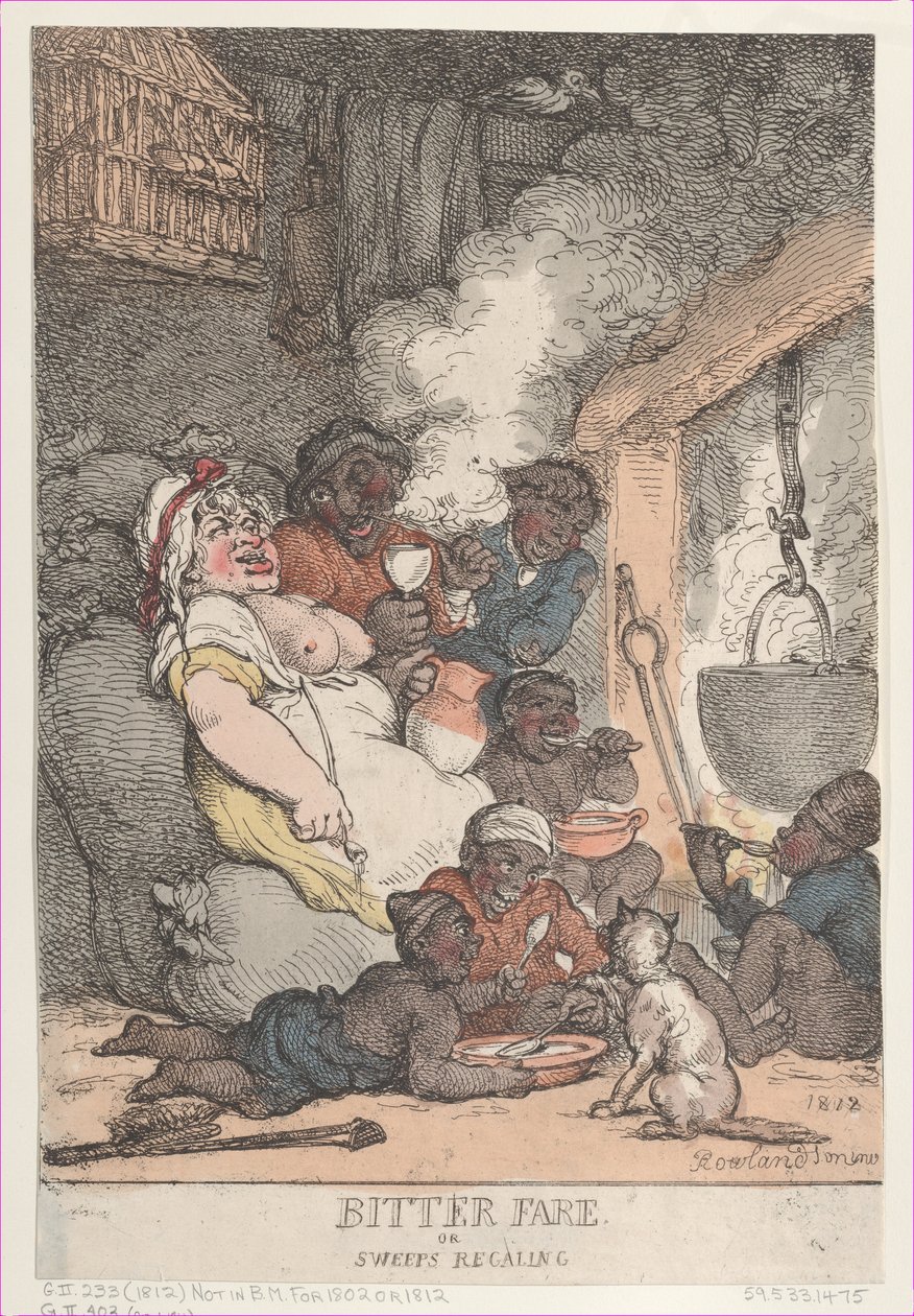 Bitter Voer of Schoorsteenvegers die zich Verkwikken door Thomas Rowlandson