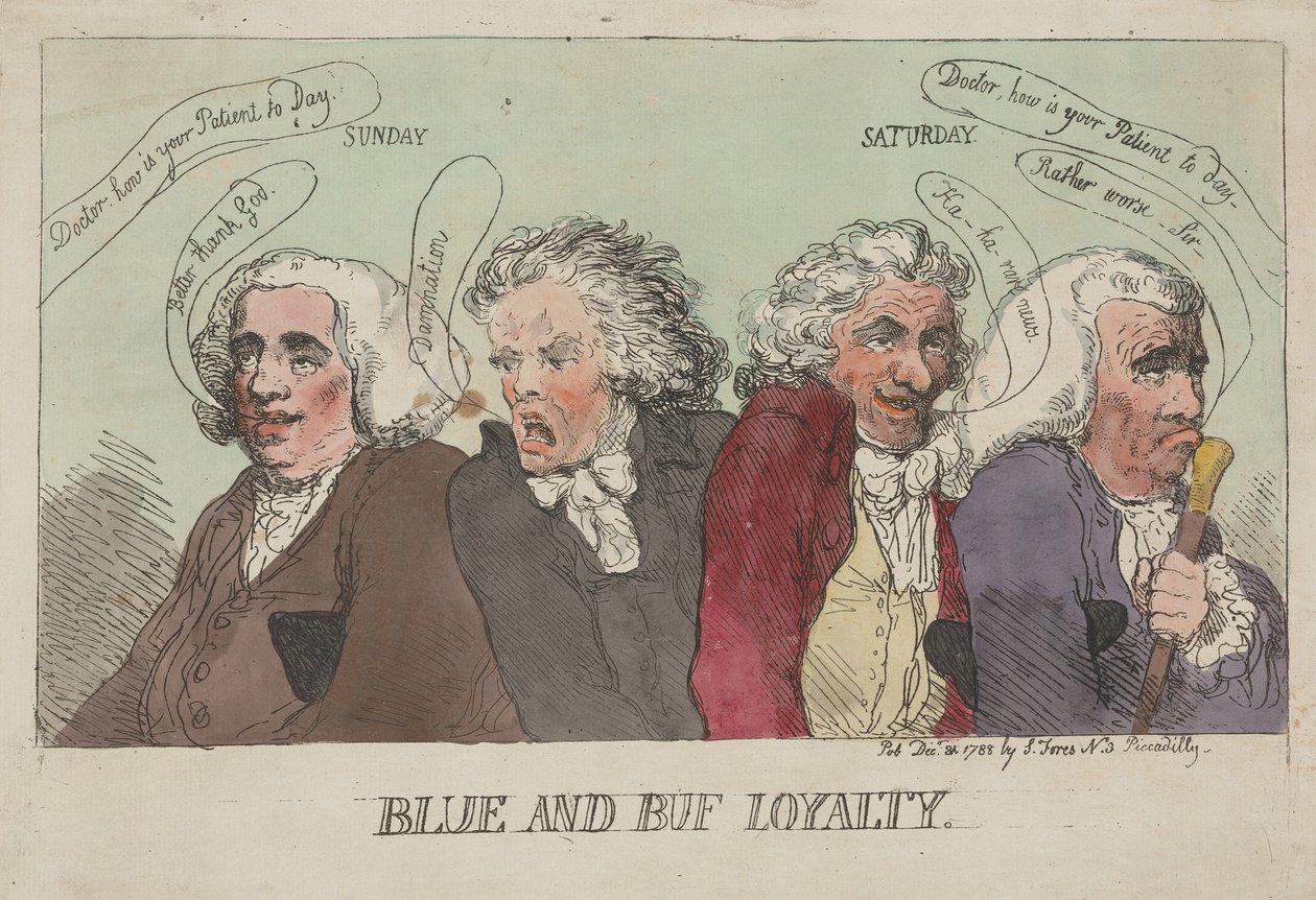 Blue en Buf Loyalty door Thomas Rowlandson