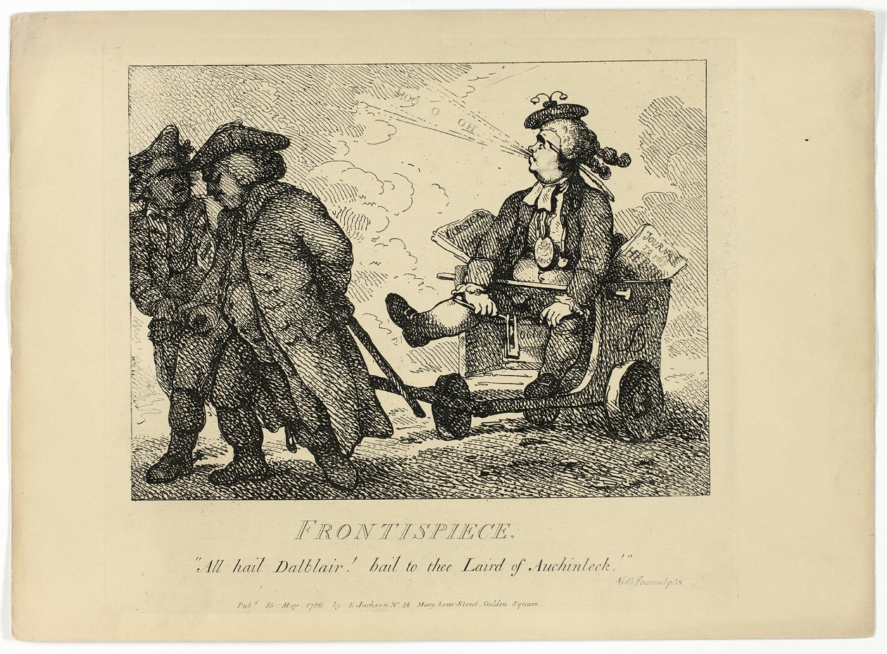 Boswells reis door de Hebriden: Frontispice door Thomas Rowlandson