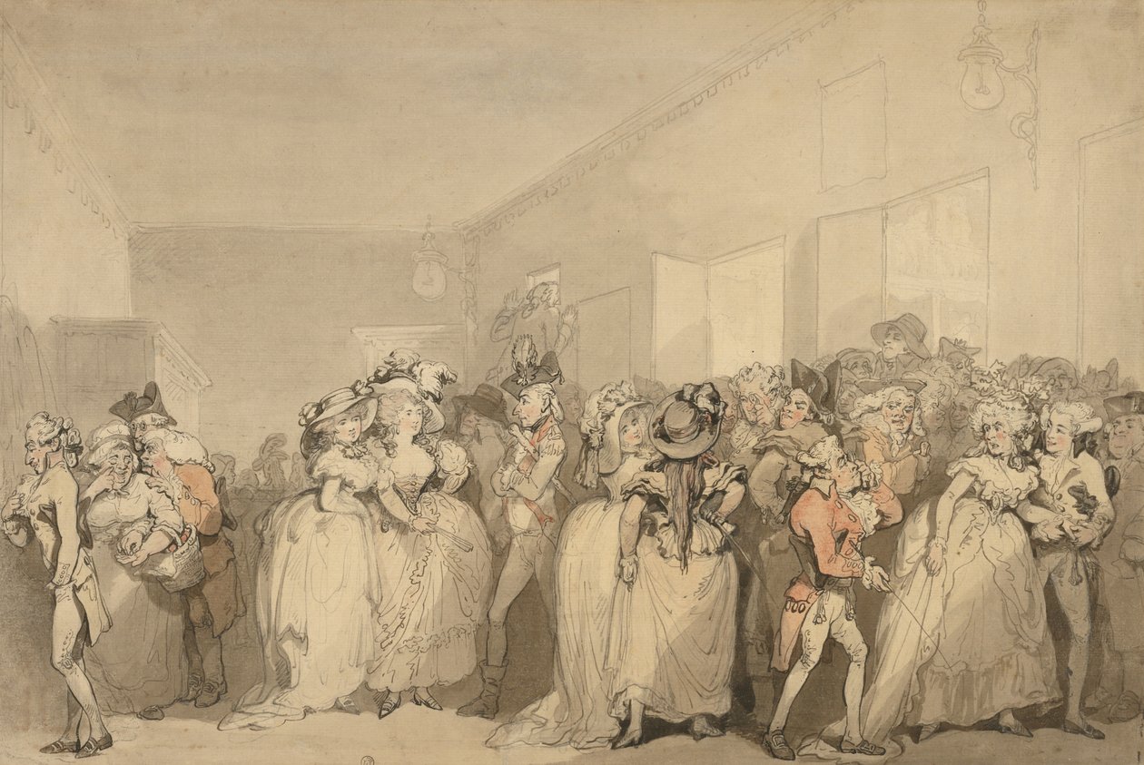 Box-Lobby Ligstoelen door Thomas Rowlandson