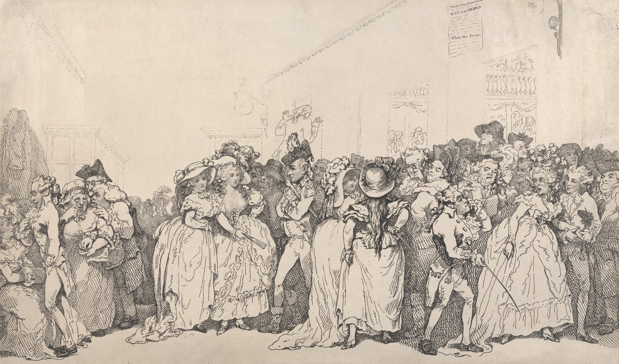 Box Lobby-ligstoelen door Thomas Rowlandson