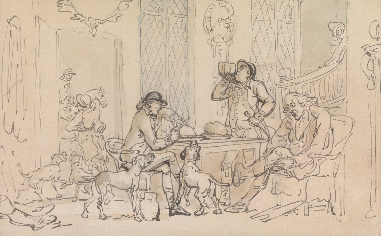 Ontbijt voor de jacht door Thomas Rowlandson
