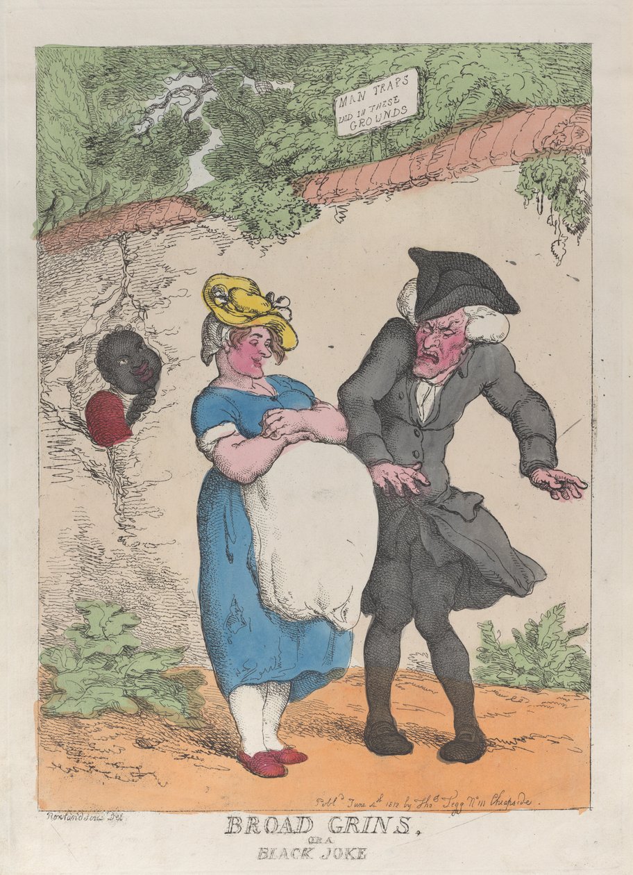 Brede grijnzen, of een zwarte grap, 4 juni 1812 door Thomas Rowlandson