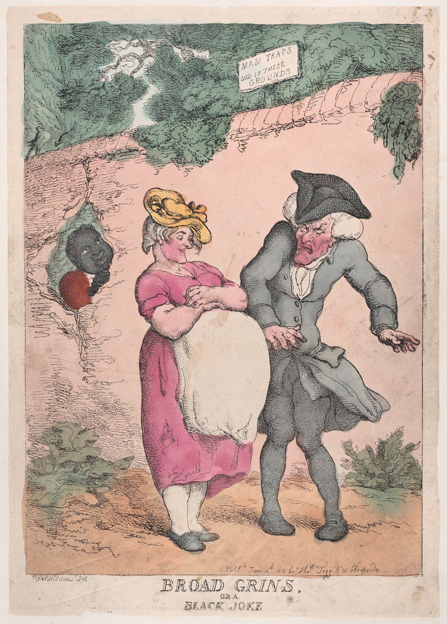 Brede Grijnzen, of een Zwarte Grap door Thomas Rowlandson