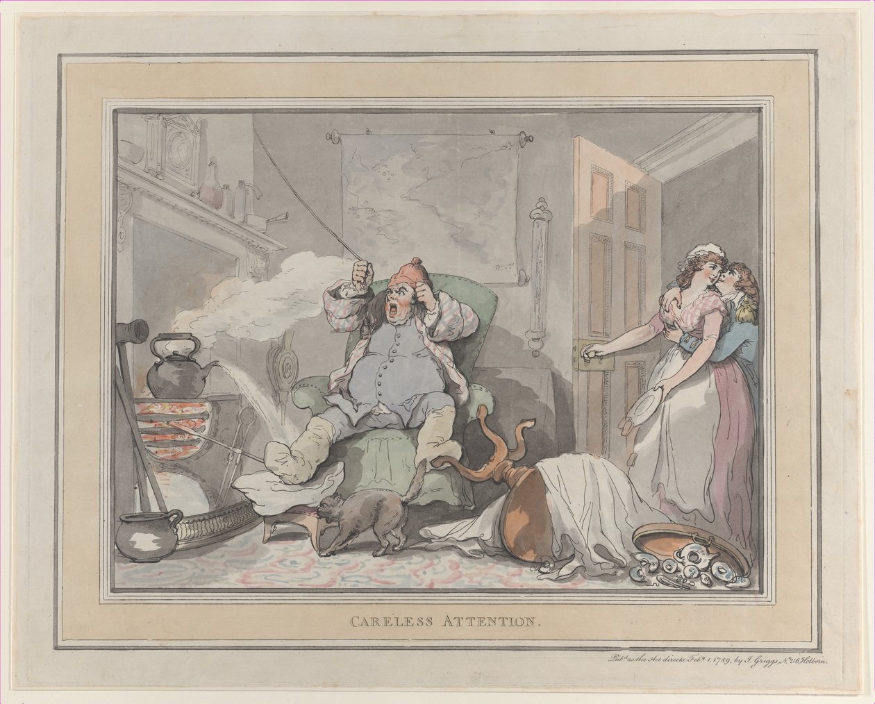 Onzorgvuldige aandacht door Thomas Rowlandson