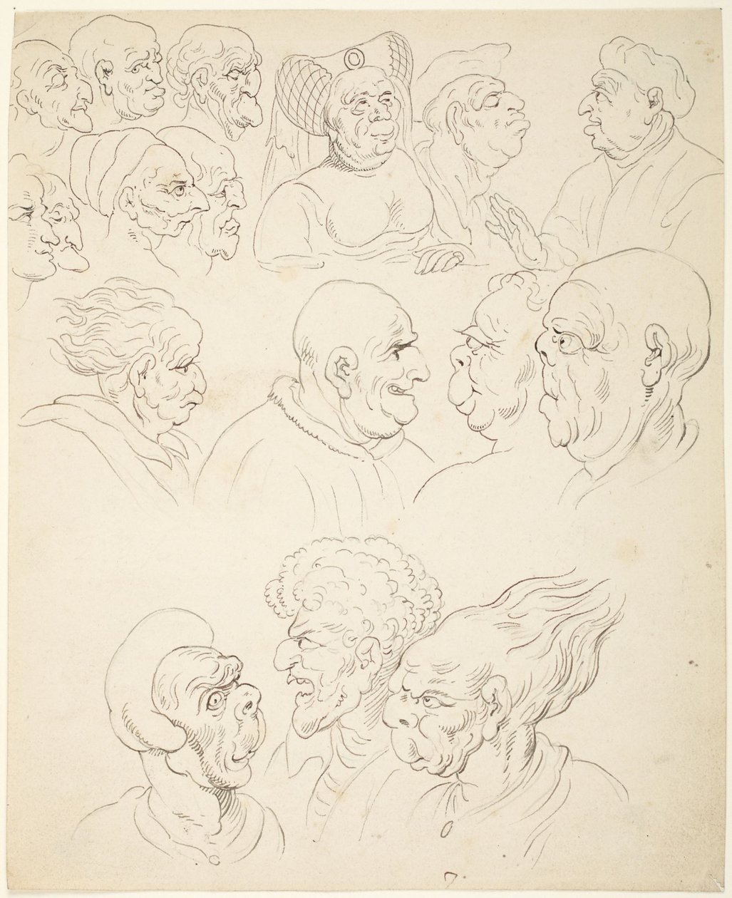 Karikaturhoofden door Thomas Rowlandson