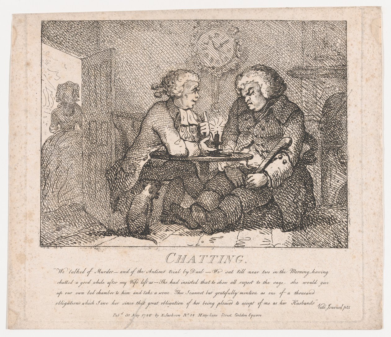 Pratende schilderachtige schoonheden van Boswell, deel de eerste, 30 mei 1786 door Thomas Rowlandson