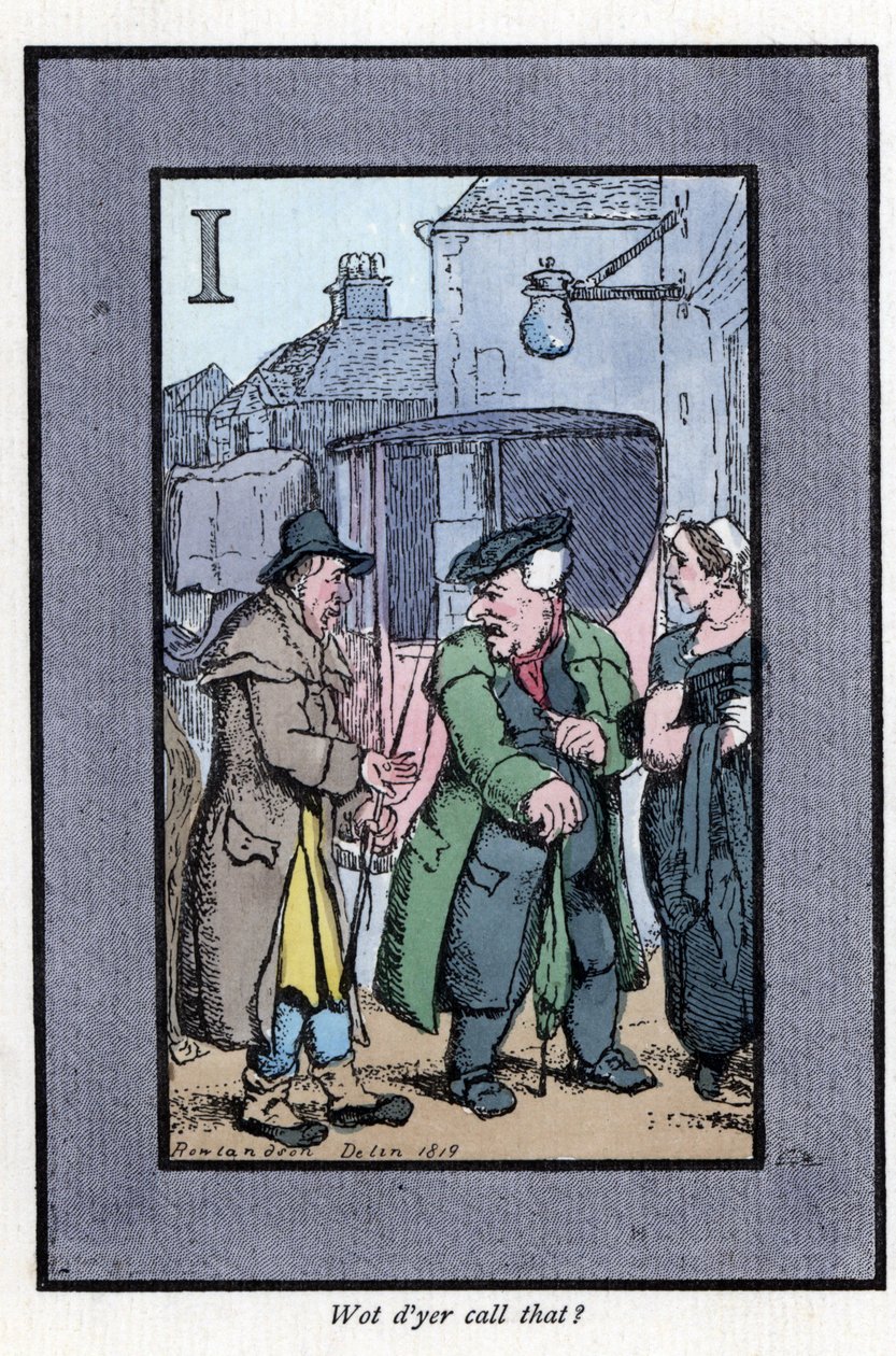 Check Hackney klaagt bij passagiers over kleine fooien door Thomas Rowlandson
