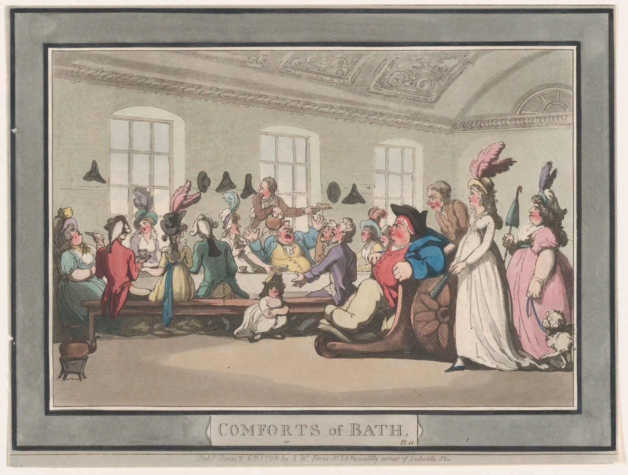 Comforts of Bath, plaat 11 door Thomas Rowlandson