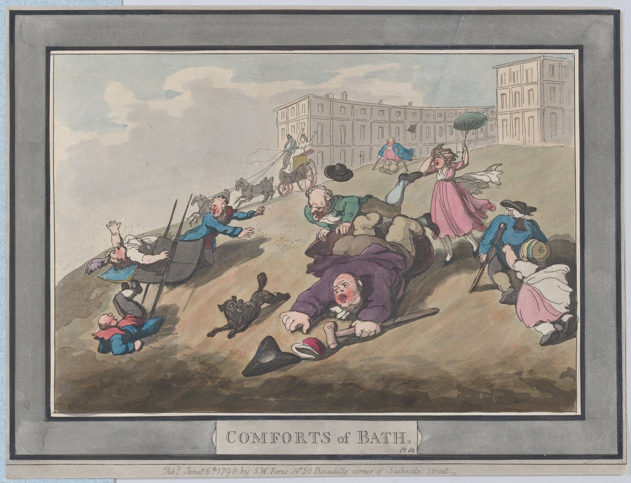 Comforts of Bath, Plaat 12 door Thomas Rowlandson