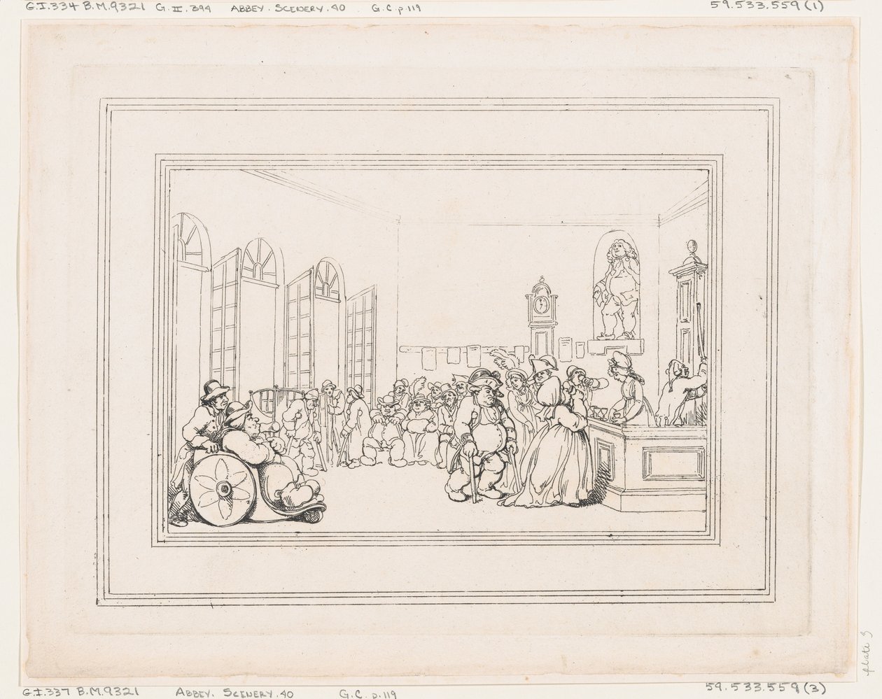 Comforts of Bath, Plaat 3, 6 januari 1798 door Thomas Rowlandson