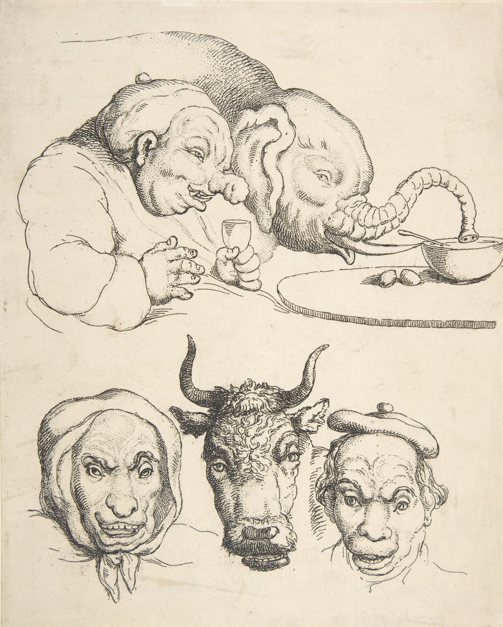 Vergelijkende anatomie door Thomas Rowlandson
