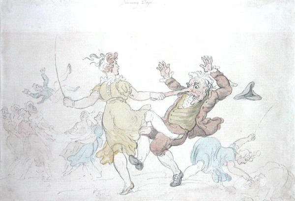 Dansende honden door Thomas Rowlandson