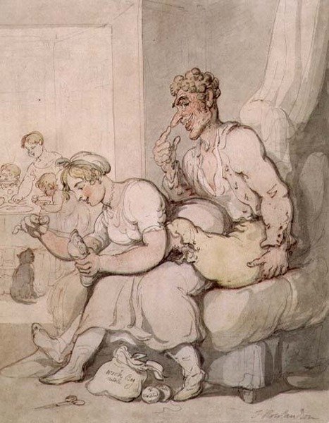 De sok stoppen door Thomas Rowlandson