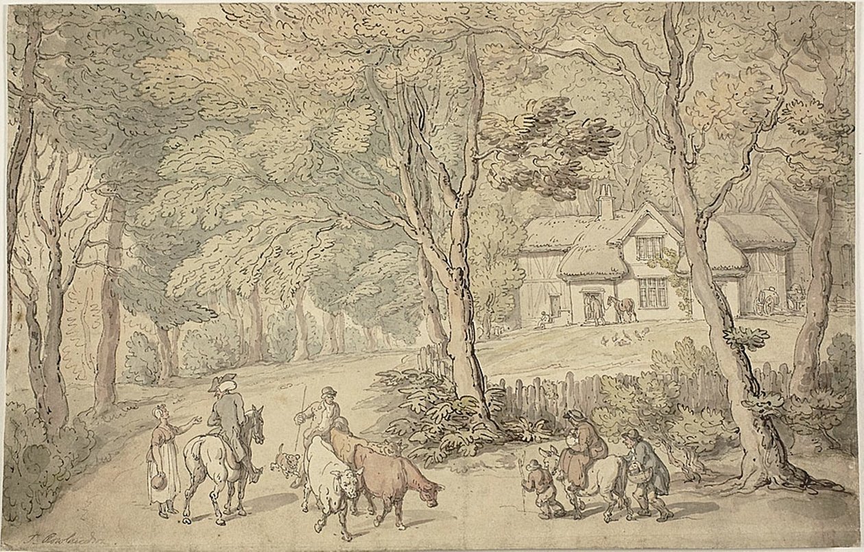 Doctor Syntax op de weg door Thomas Rowlandson