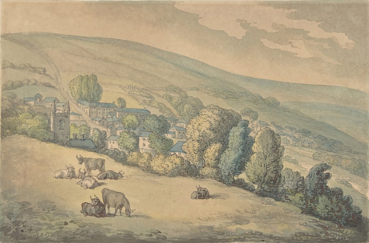 Downlands, Sussex, 1780-1827 door Thomas Rowlandson