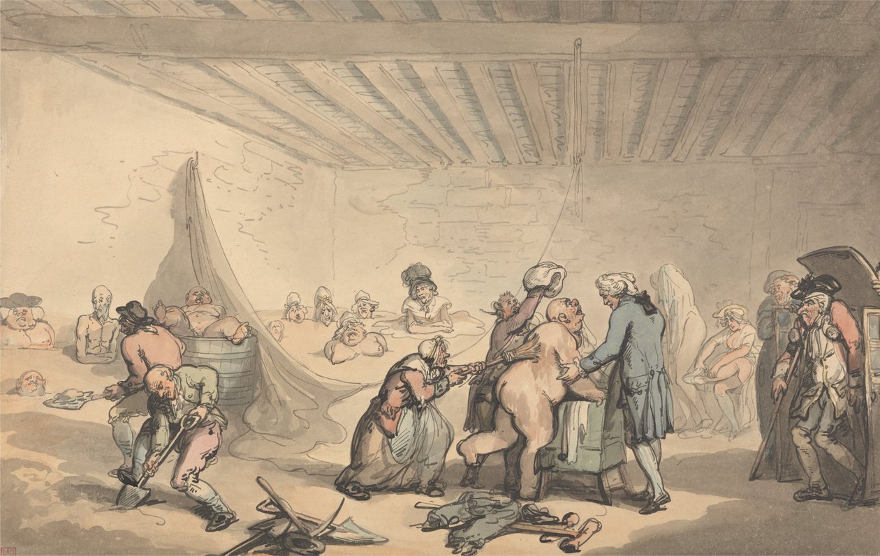 Het badhuis van dr. Graham door Thomas Rowlandson