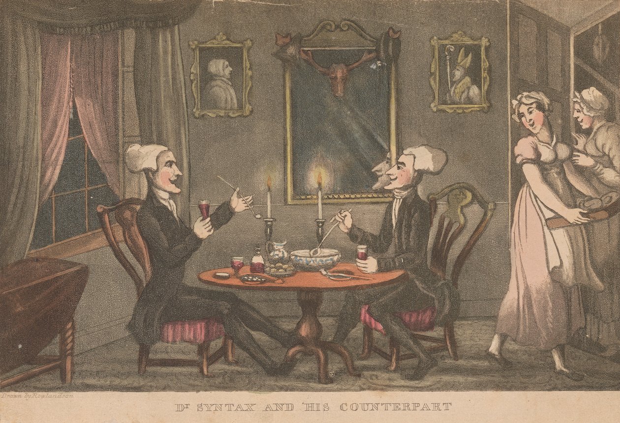Dr. Syntax en zijn Tegenhanger door Thomas Rowlandson
