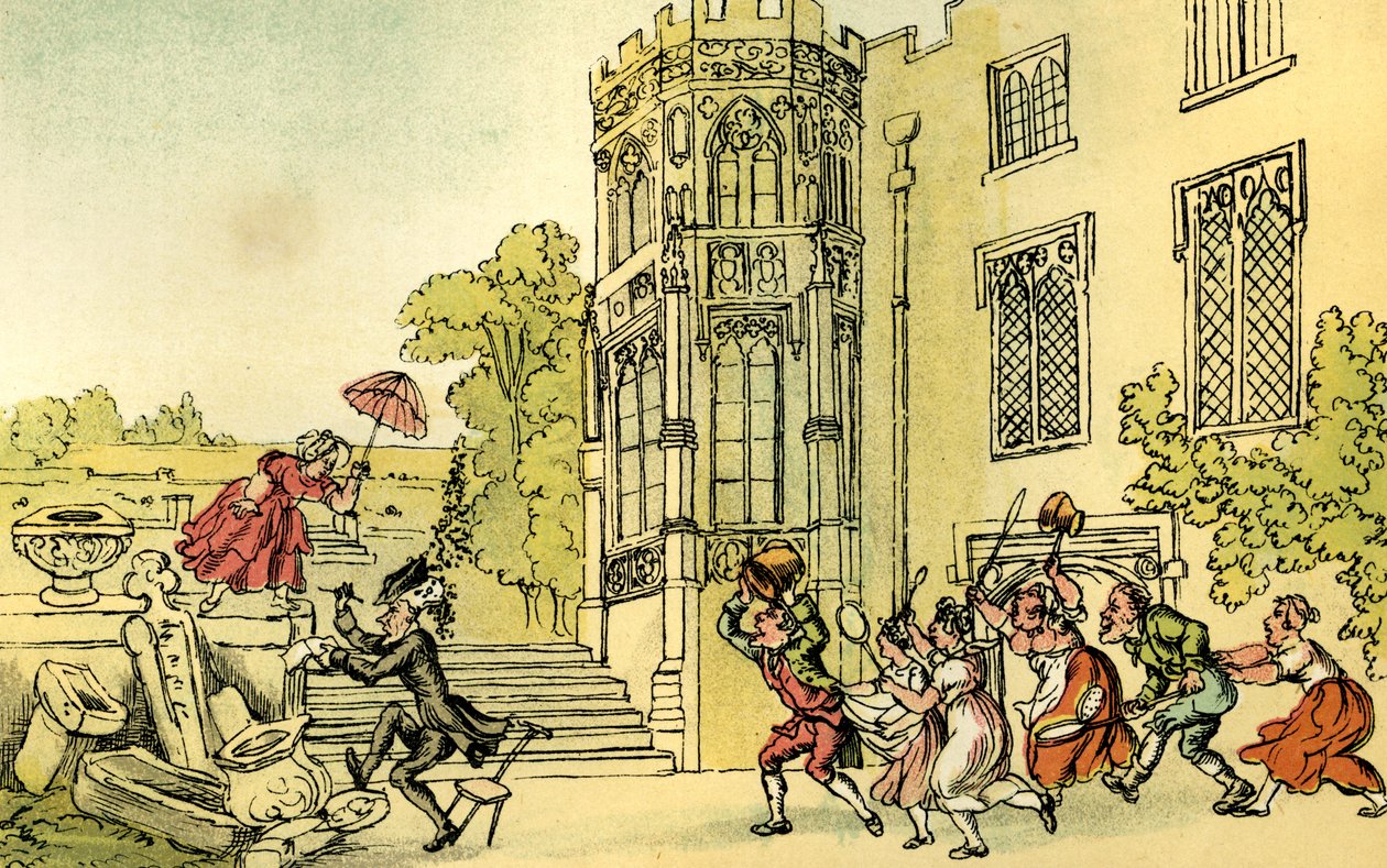 Dr. Syntax en de bijen door Thomas Rowlandson