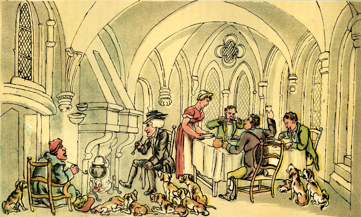 Dr Syntax en de gepensioneerde vossenjager door Thomas Rowlandson