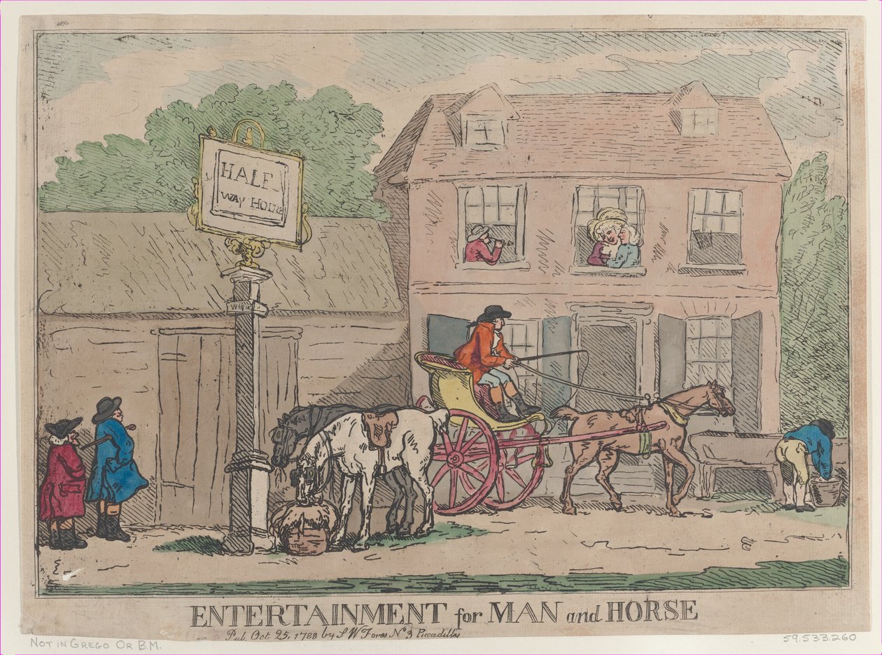 Vermaak voor man en paard, 25 oktober 1788 door Thomas Rowlandson