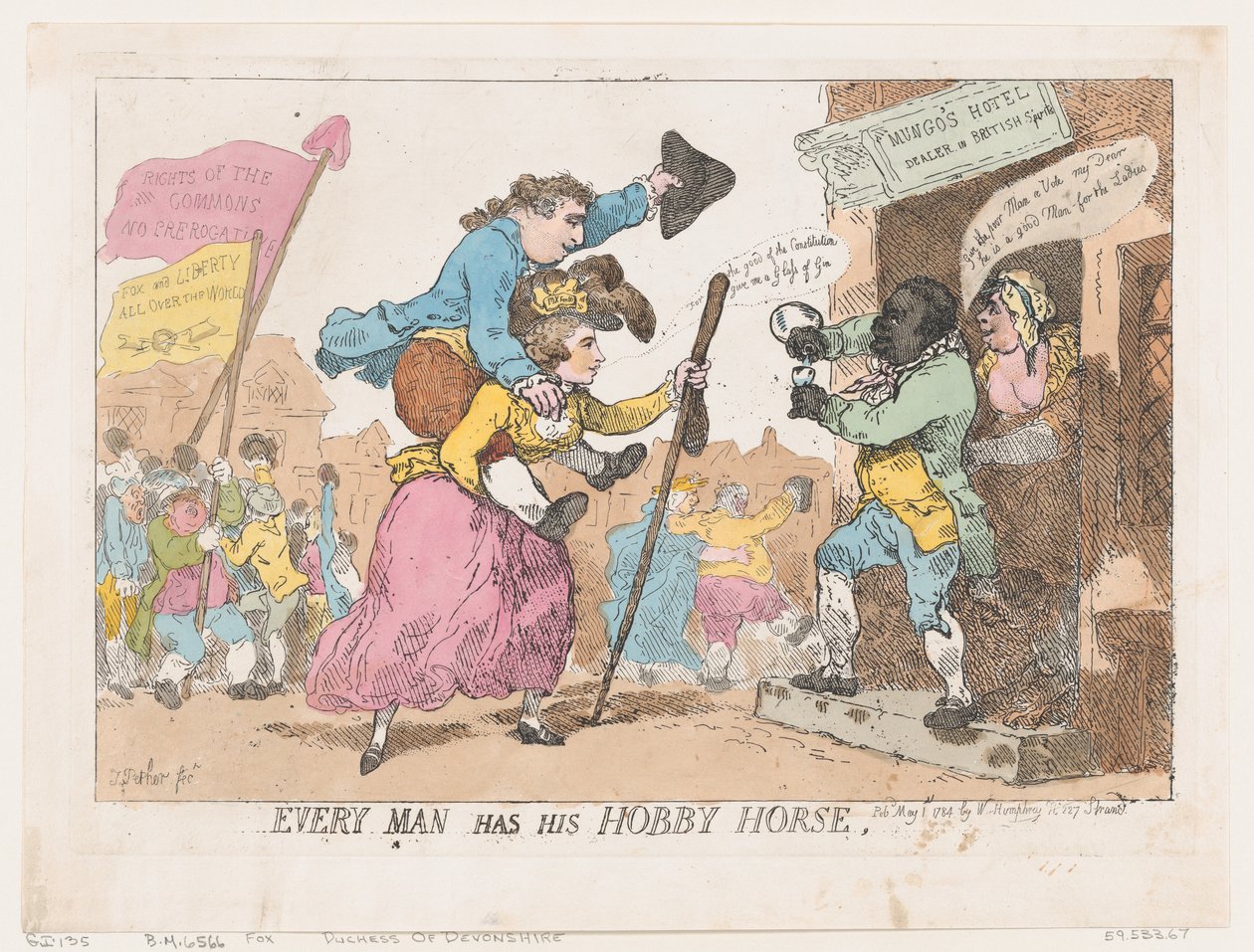 Iedere man heeft zijn stokpaardje door Thomas Rowlandson