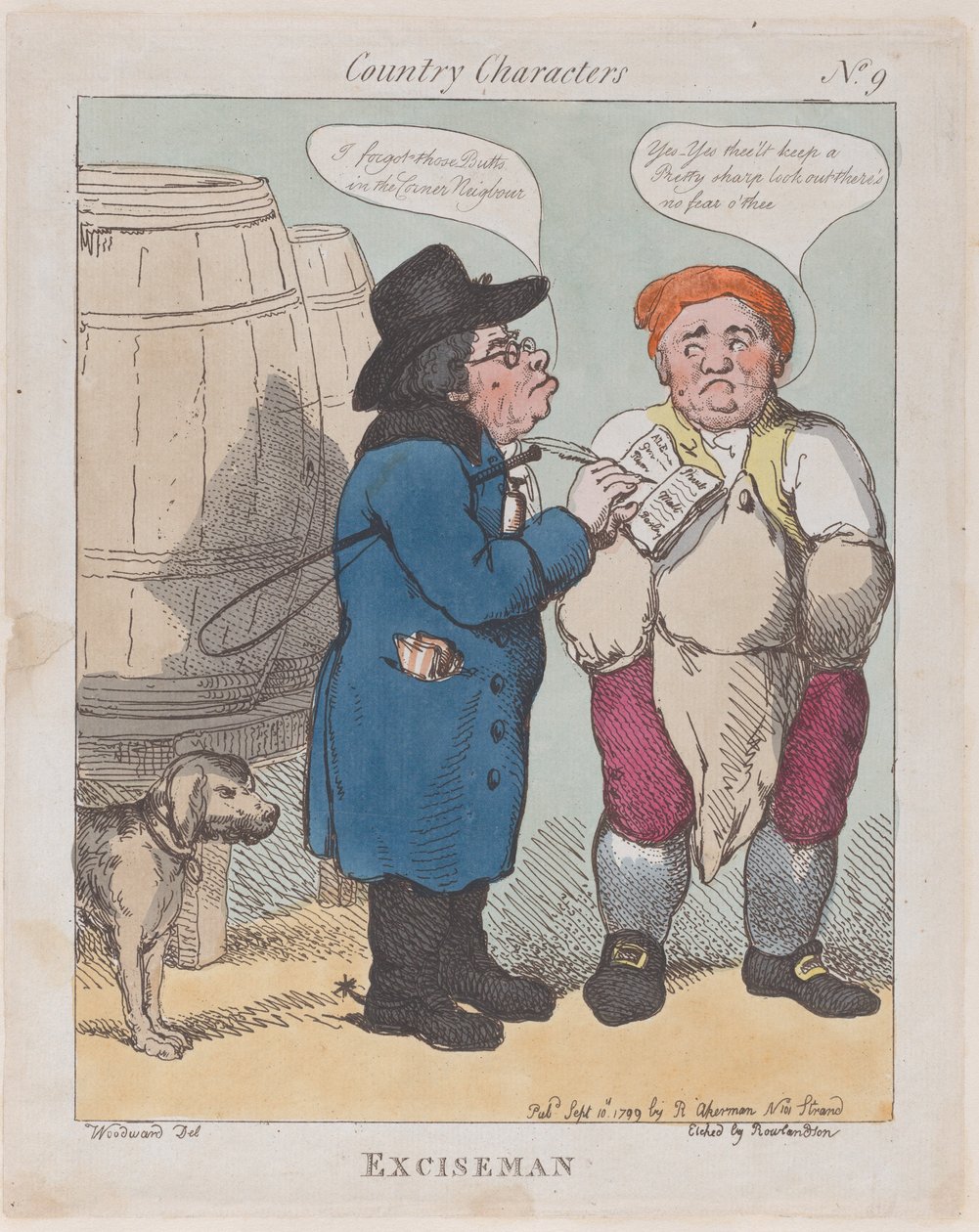 Accijnsman door Thomas Rowlandson