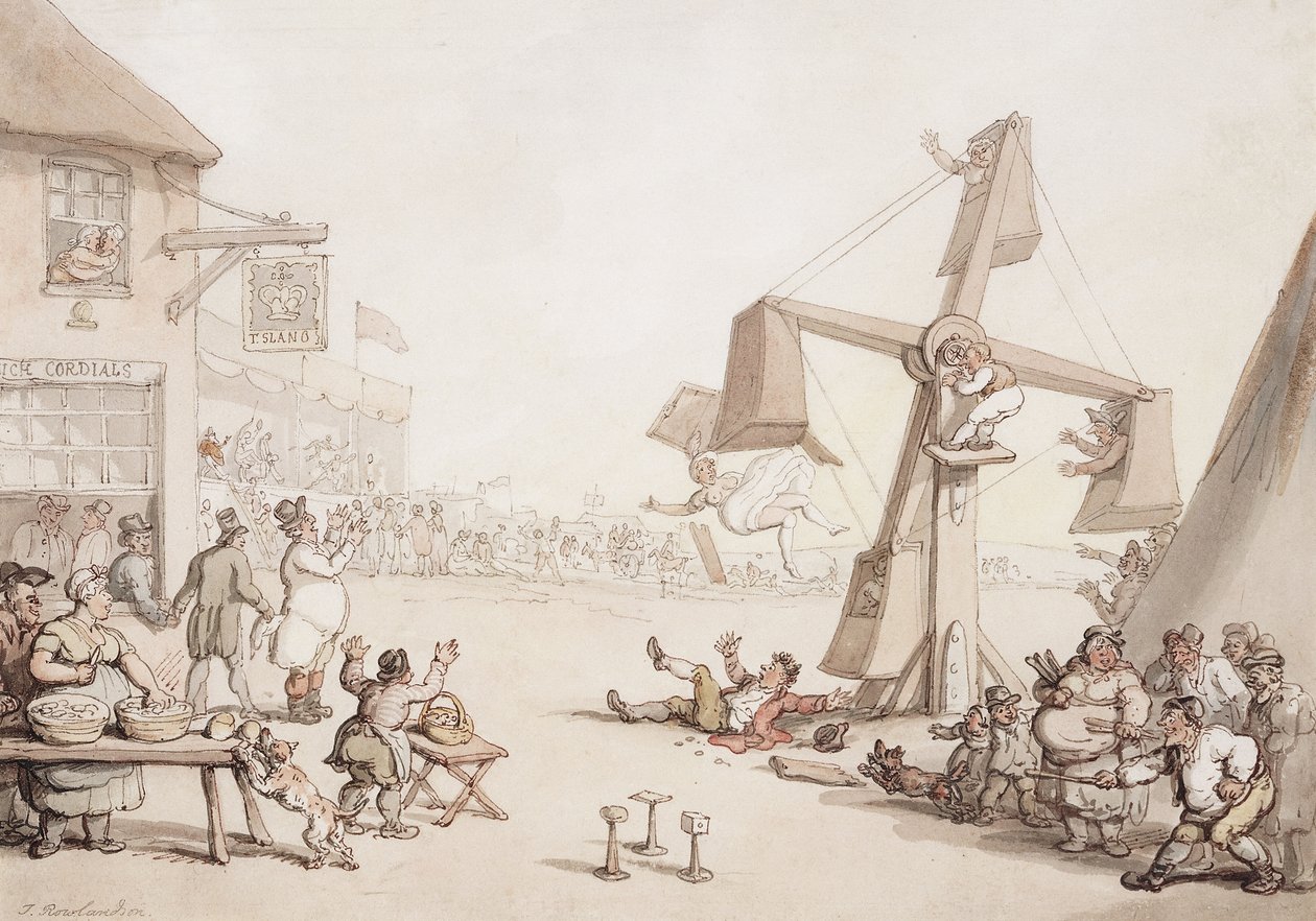 Figuren op een kermis, 1803 door Thomas Rowlandson