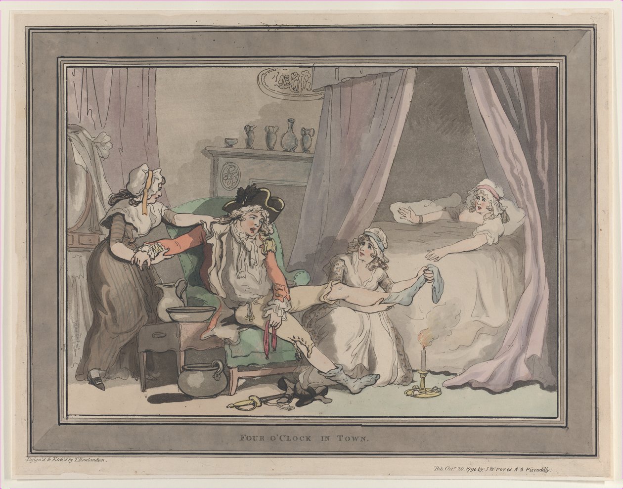 Vier uur in de stad, 20 oktober 1790 door Thomas Rowlandson