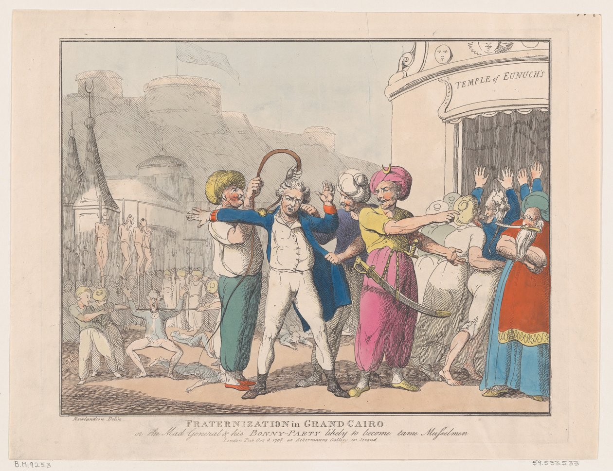 Broederschap in Groot Caïro, of De gekke generaal en zijn bonte gezelschap door Thomas Rowlandson