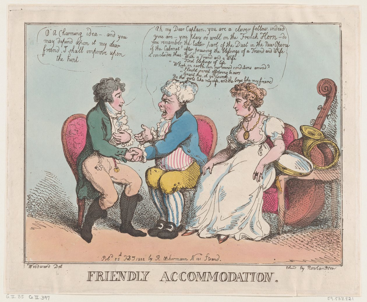 Vriendelijke accommodatie door Thomas Rowlandson