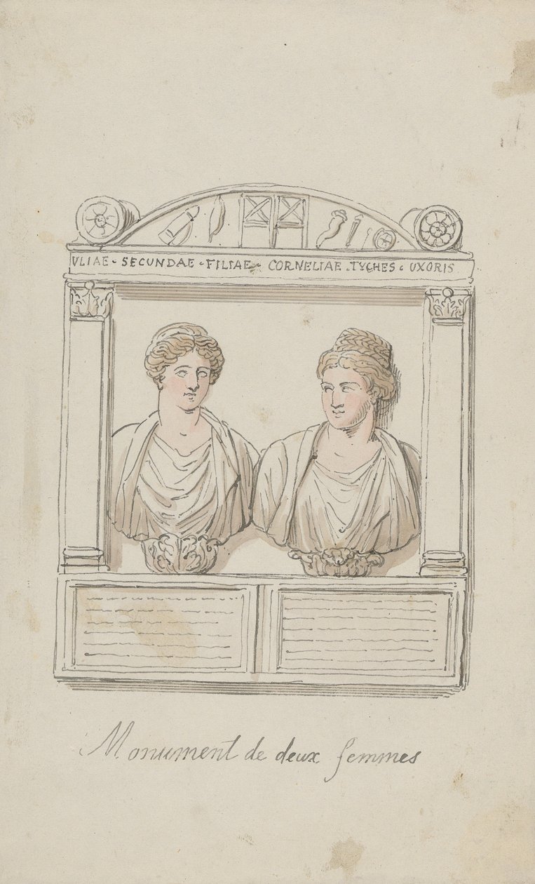 Begrafenisaltaar van Julia Secunda en Cornelia Tyché door Thomas Rowlandson