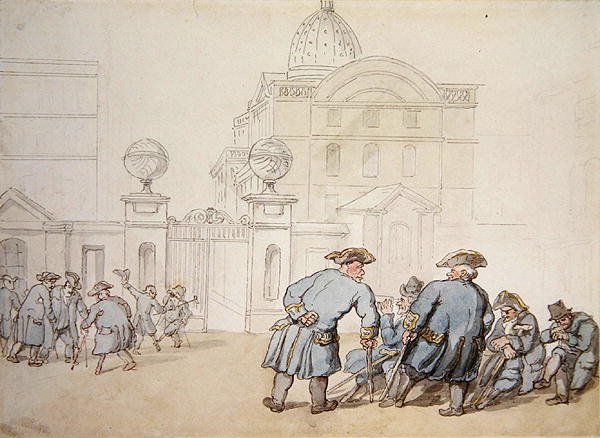 Greenwich Hospital door Thomas Rowlandson