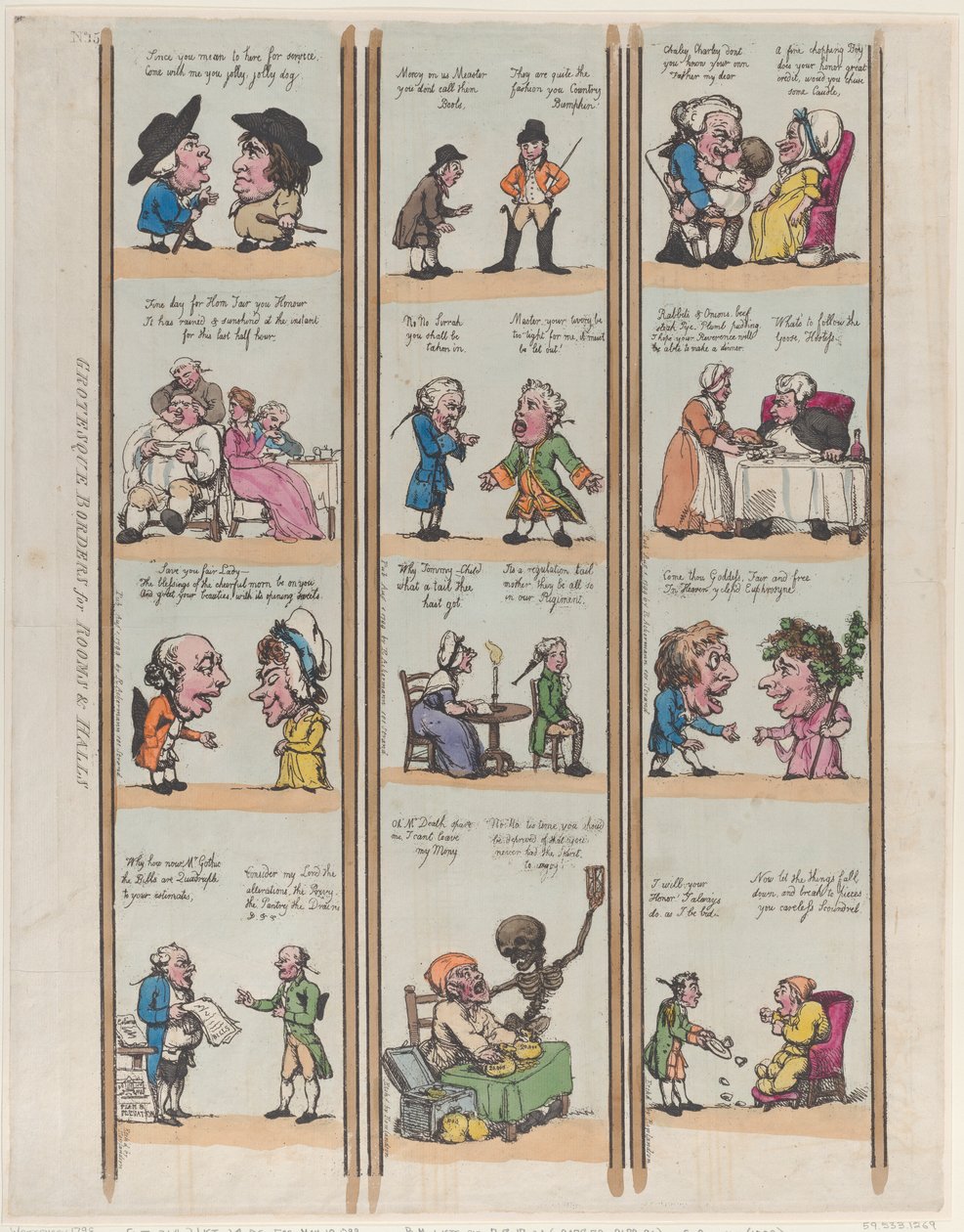 Groteske Grenzen voor Kamers & Halen, Plaat 15, 1799 door Thomas Rowlandson