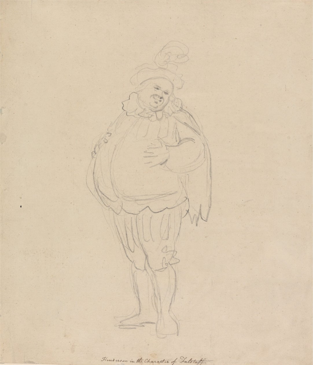 Henderson in de rol van Falstaff door Thomas Rowlandson