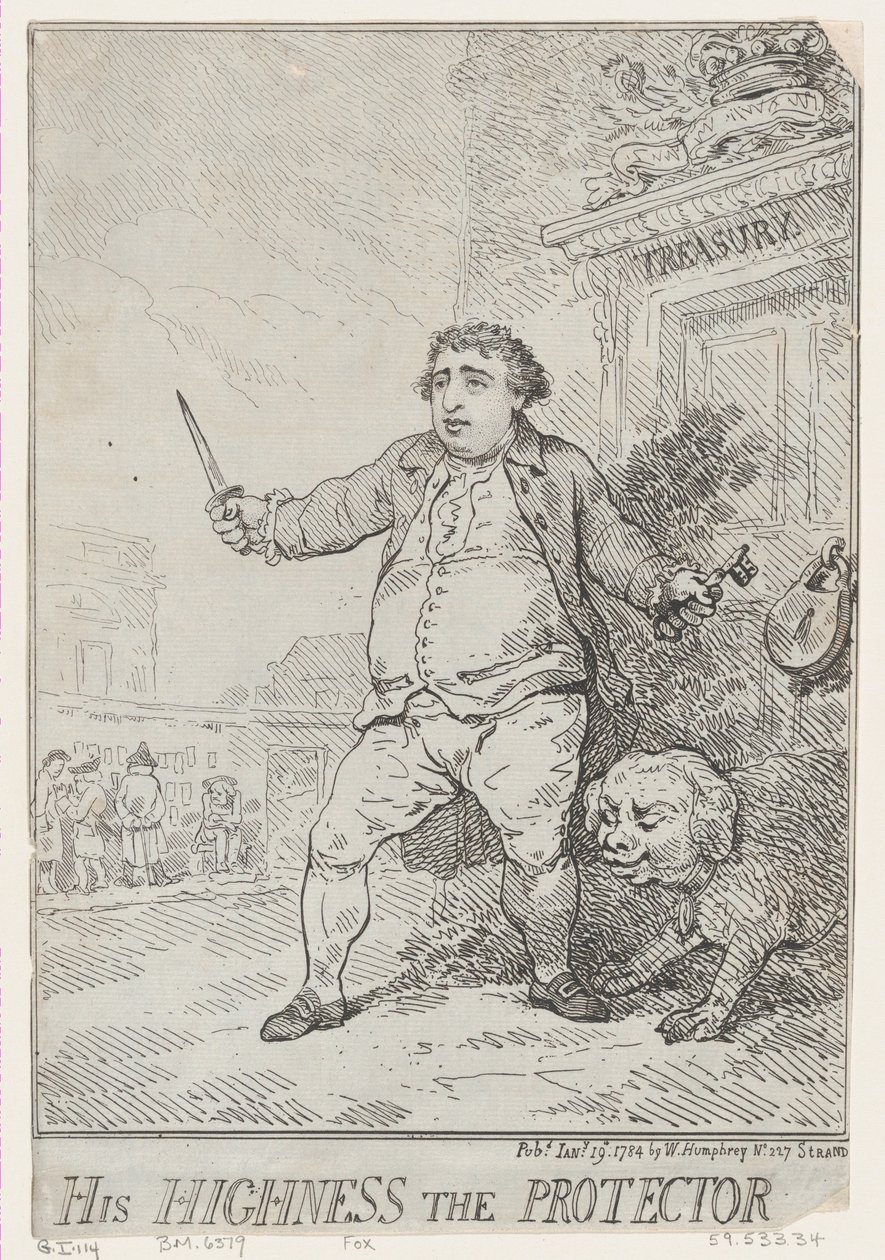 Zijne Hoogheid De Beschermer door Thomas Rowlandson